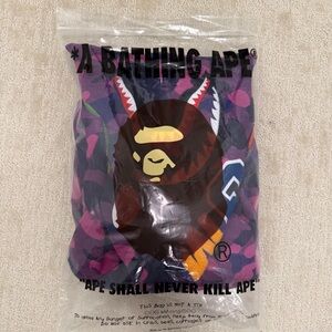 Bape Purple Camo Shark Full Zip Hoodie